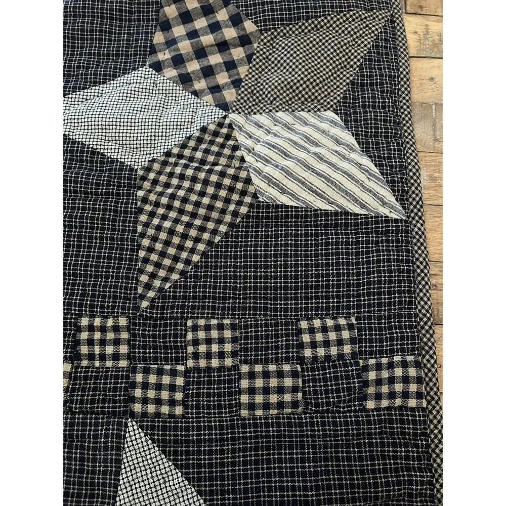 Handmade Quilted Table Runner Rectangle Patchwork Star Pattern 50